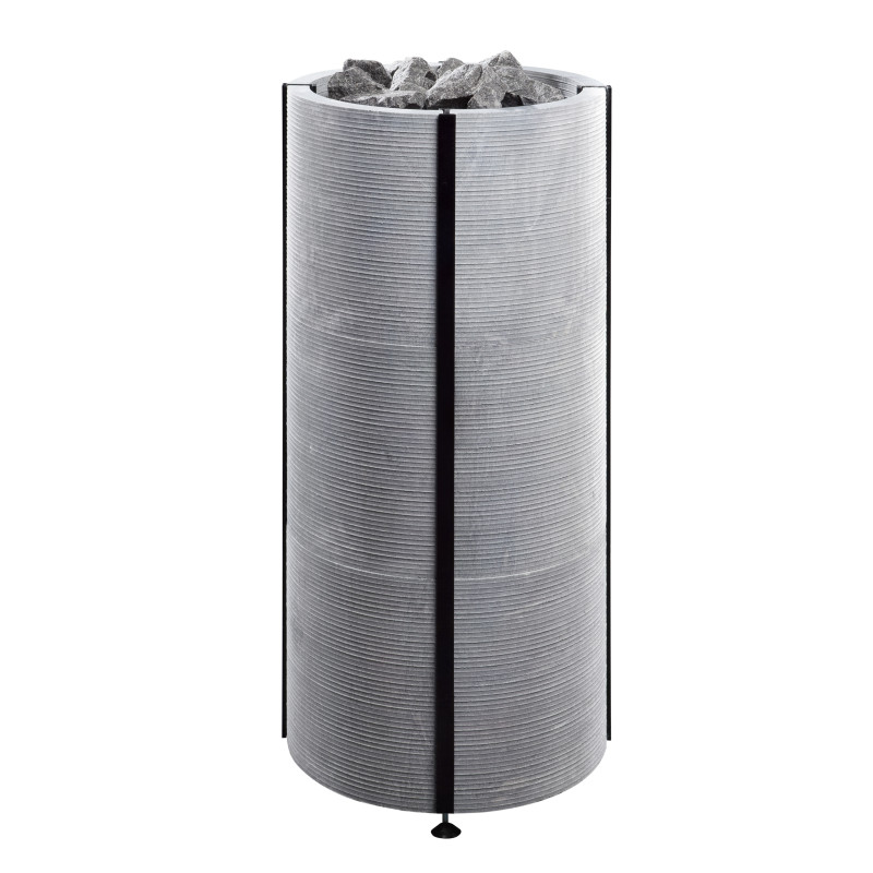 Stufa elettrica per sauna TULIKIVI NAAVA RIGATA con pannello di controllo