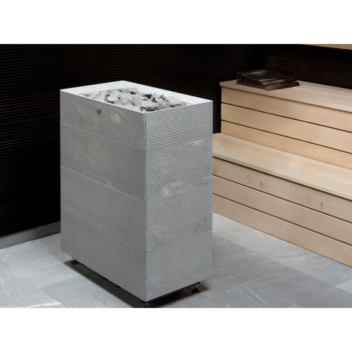 Riscaldatore elettrico per sauna TULIKIVI TUISKU XL RIGATA con pannello di controllo