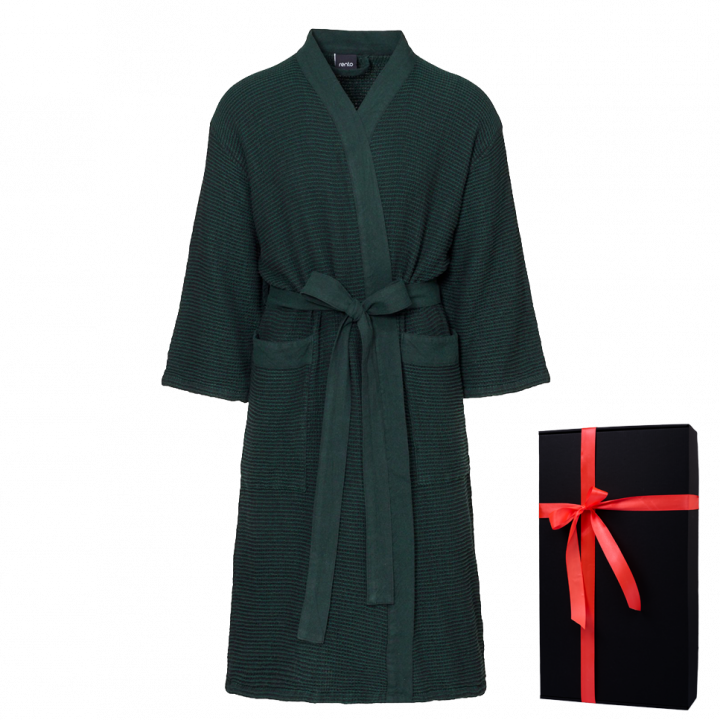 Accappatoio in confezione regalo, RENTO KENNO, verde scuro