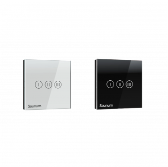 Interruttore touch Saunum Base per dispositivo di controllo del clima, bianco o nero