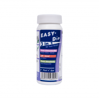 Strisce reattive per l'analisi dell'acqua Easy-Dip 3 in 1, test pH/CL/BR/alcalinità, 50 pezzi