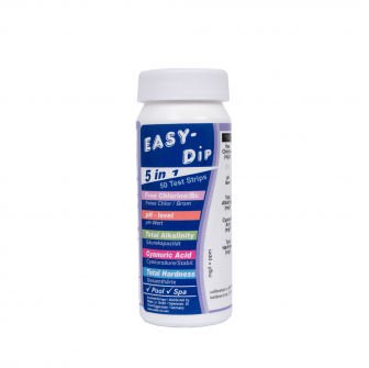 Strisce reattive per l'analisi dell'acqua Easy-Dip 5 in 1, per test di pH/CL/BR/Stabilizza/Alcalinità/Durezza