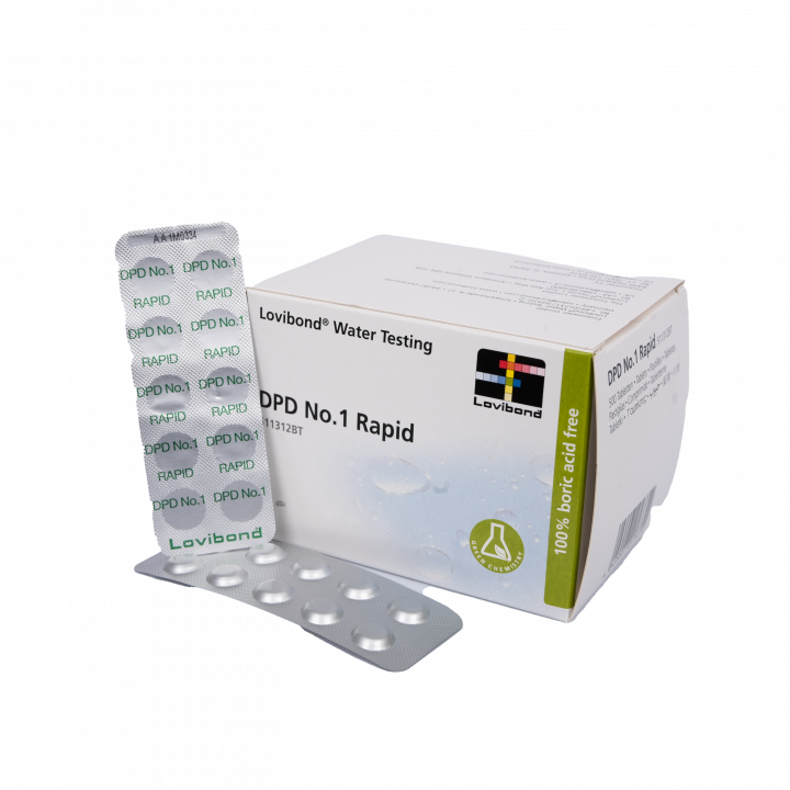 Compresse per l'analisi dell'acqua DPD 1, determinazione del cloro, 10 compresse