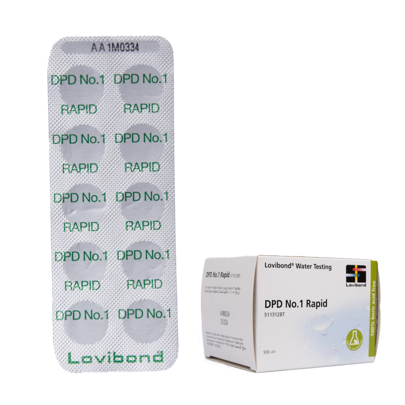 Compresse per analisi dell'acqua DPD 1, determinazione del cloro, 10 compresse