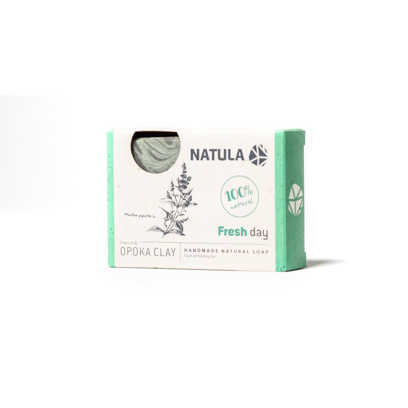 Sapone viso e corpo NATULA con pietra opoka e menta 100g