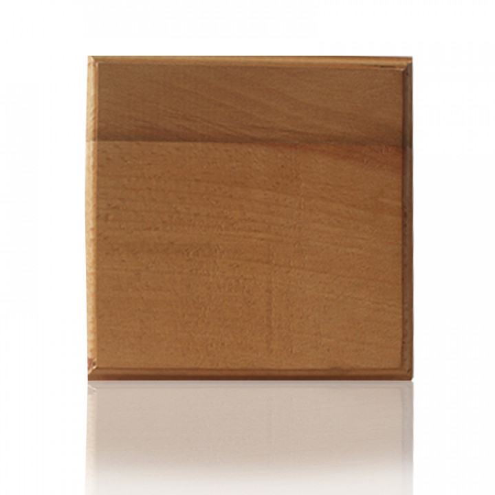 Ventilatore per sauna MM-S con valvola posteriore e finitura in legno di forma quadrata d/100mm