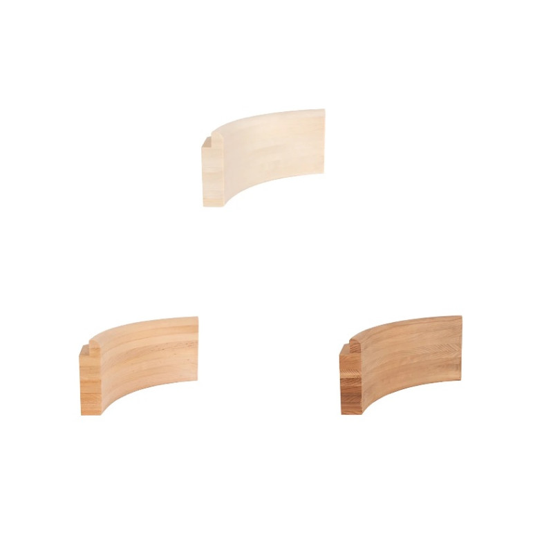 Arco interno per panche modulari per sauna, 40x140x330mm Arco interno per panche modulari per sauna, 40x140x330mm