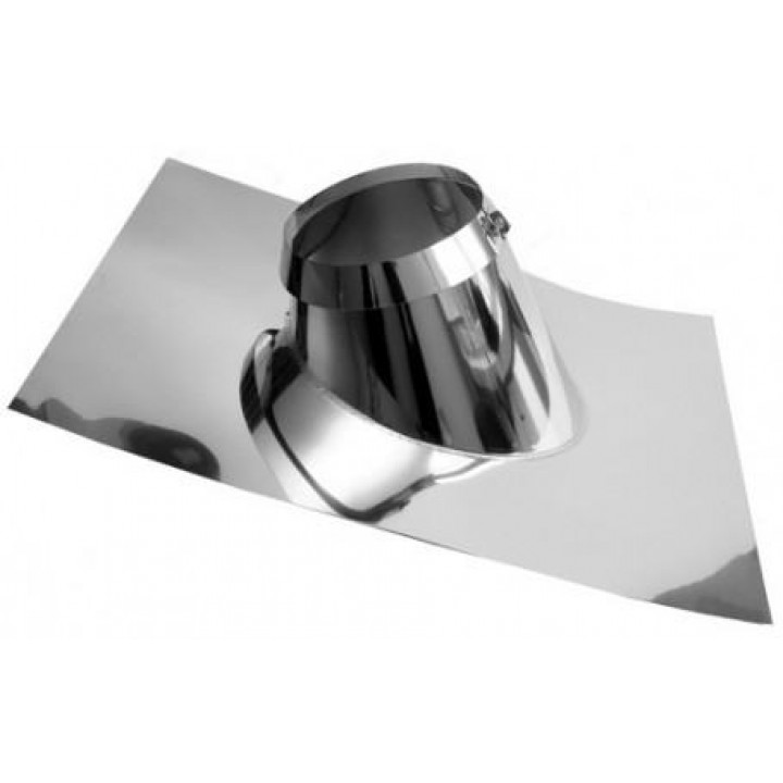 Dettaglio di sigillatura del tetto, acciaio inox, pendenza 45 gradi