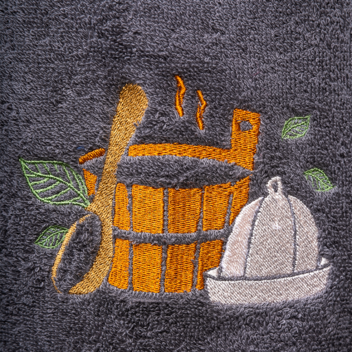 Grembiule da sauna da uomo - GRIGIO