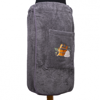 Grembiule da sauna da uomo - GRIGIO
