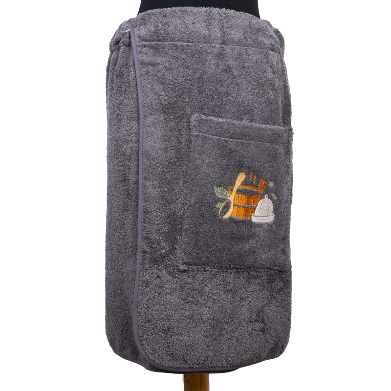 Grembiule da sauna da uomo - GRIGIO