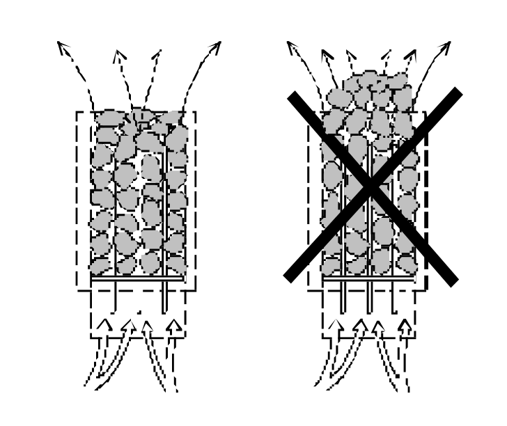come impilare correttamente le pietre in una stufa elettrica per sauna