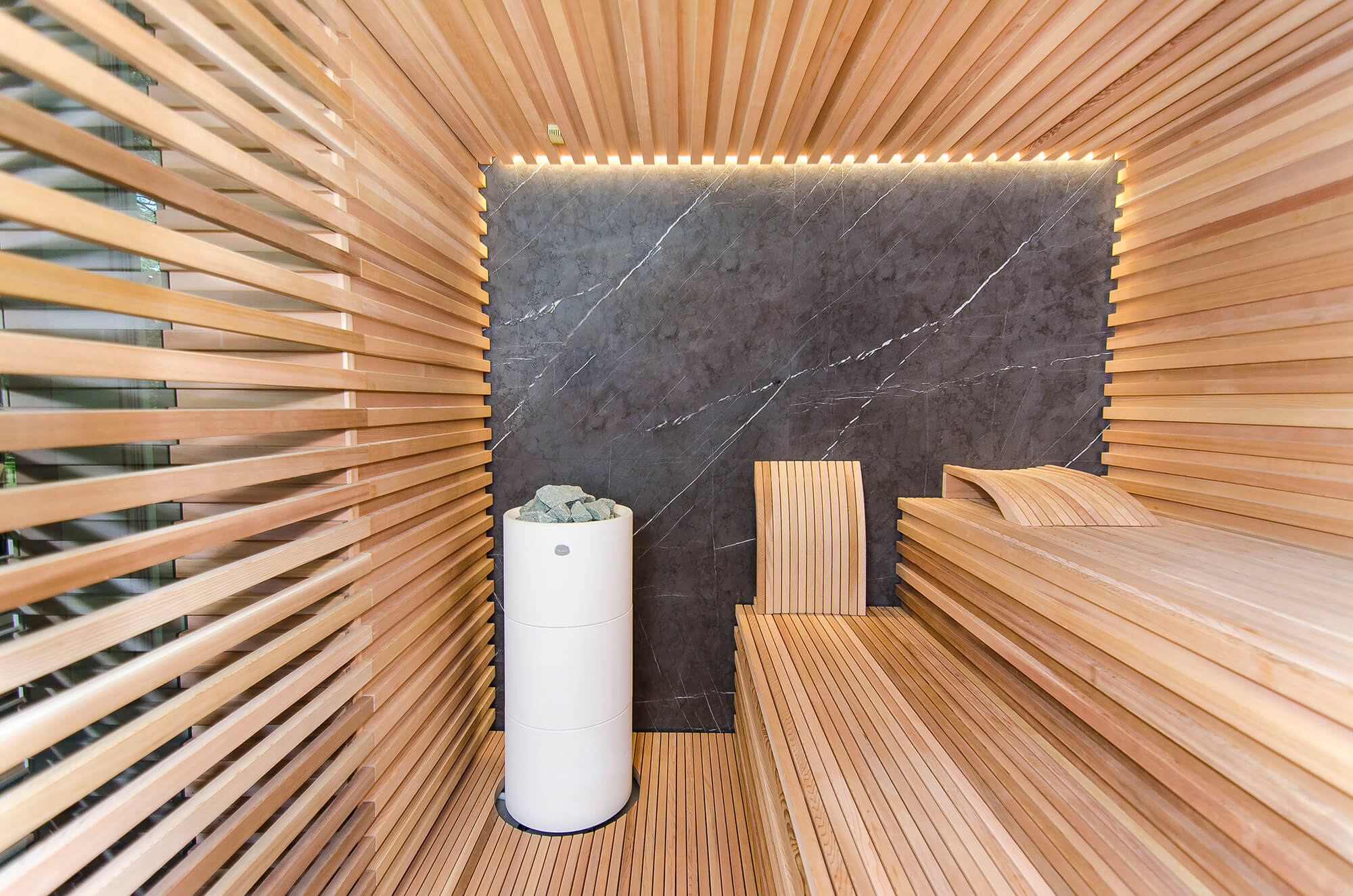 Sauna moderna con funzione vapore