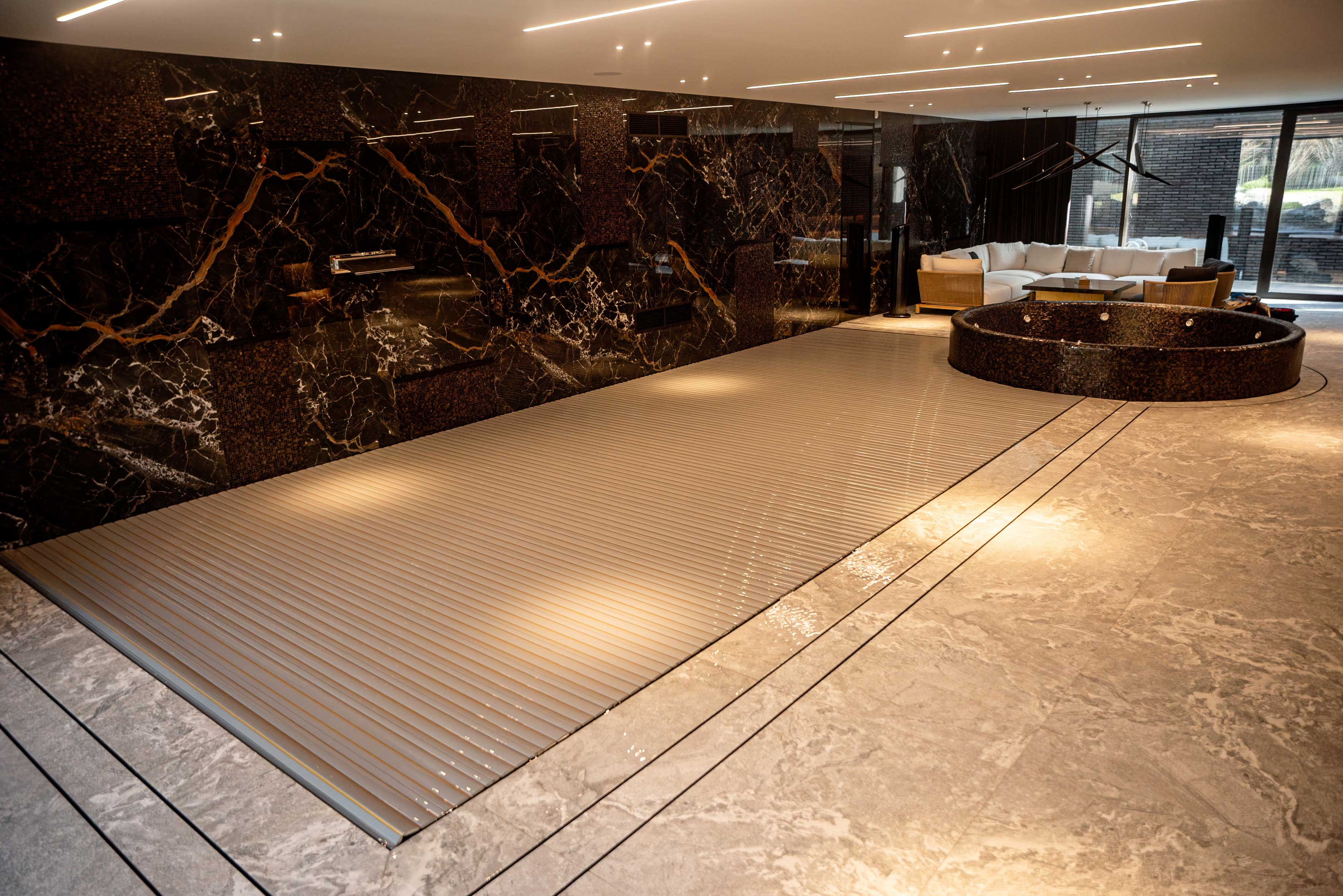 Progetto di sauna a infrarossi privata e piscina