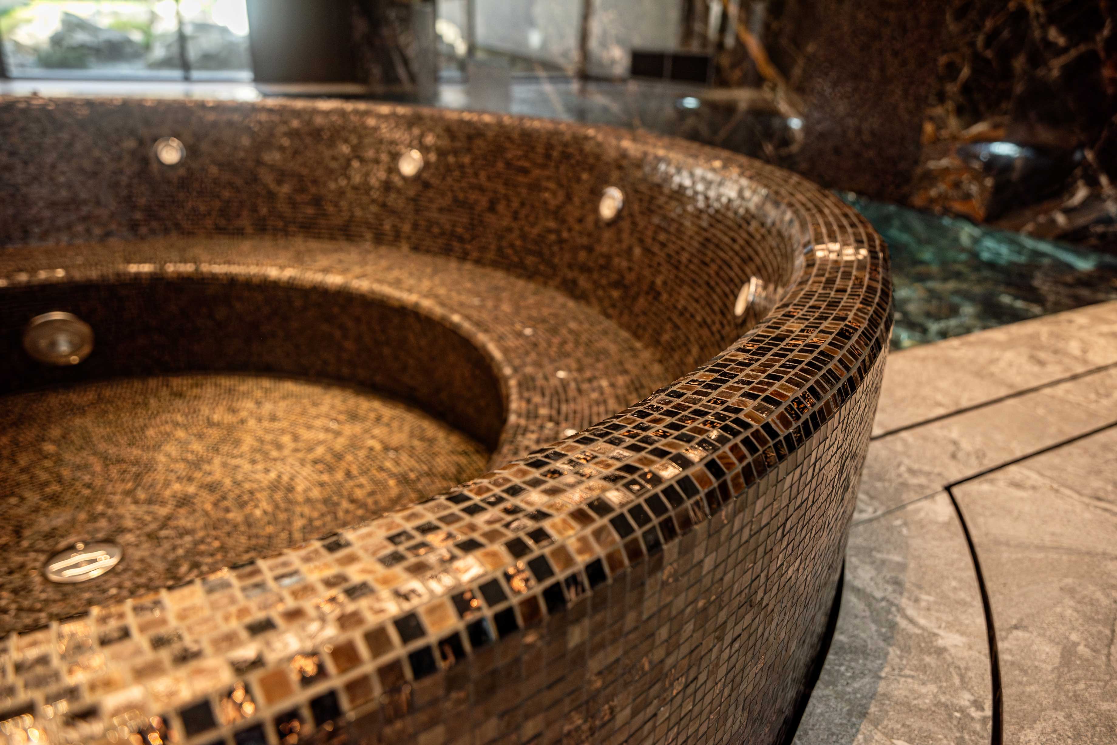 Progetto di sauna a infrarossi privata e piscina