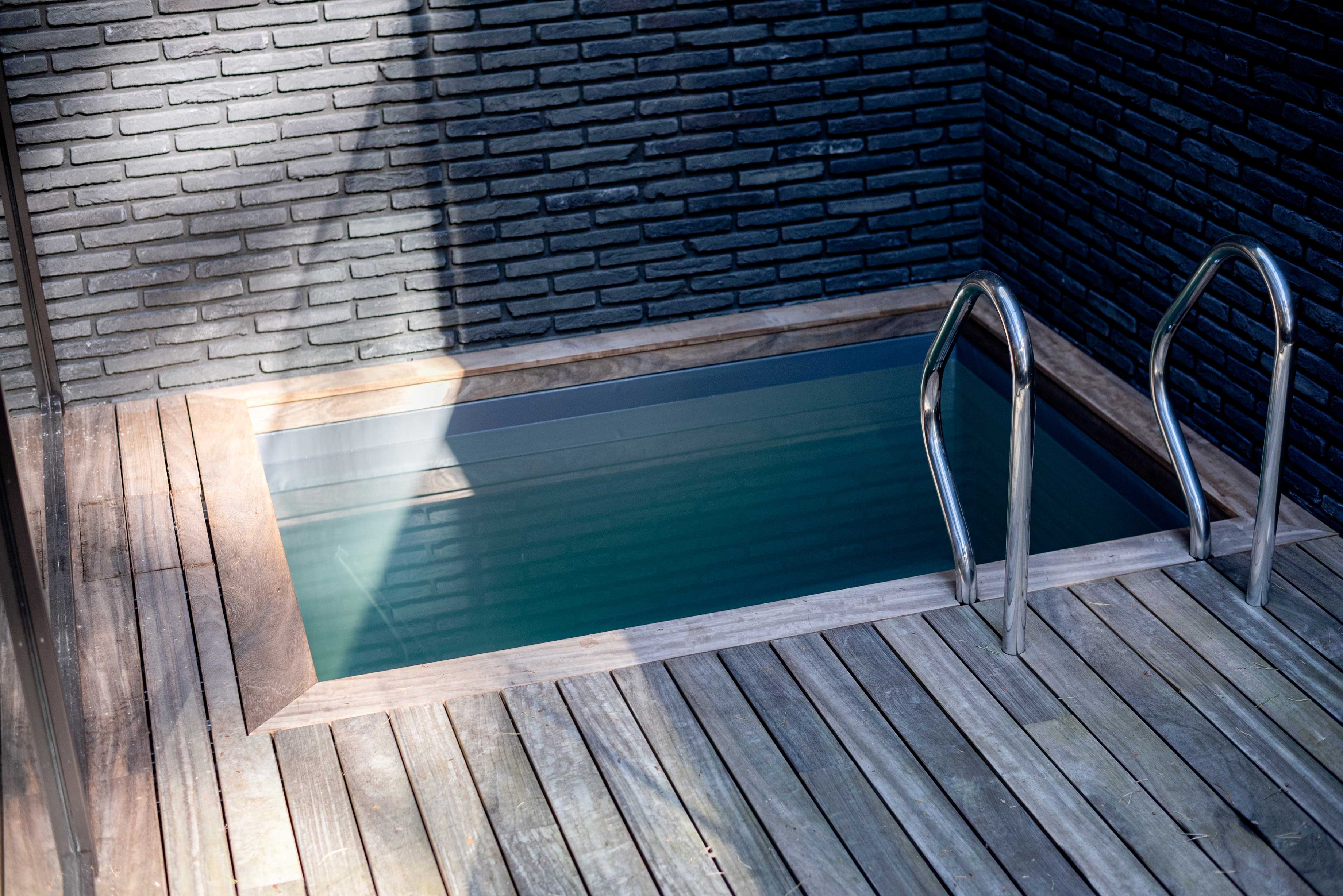 Progetto di sauna a infrarossi privata e piscina