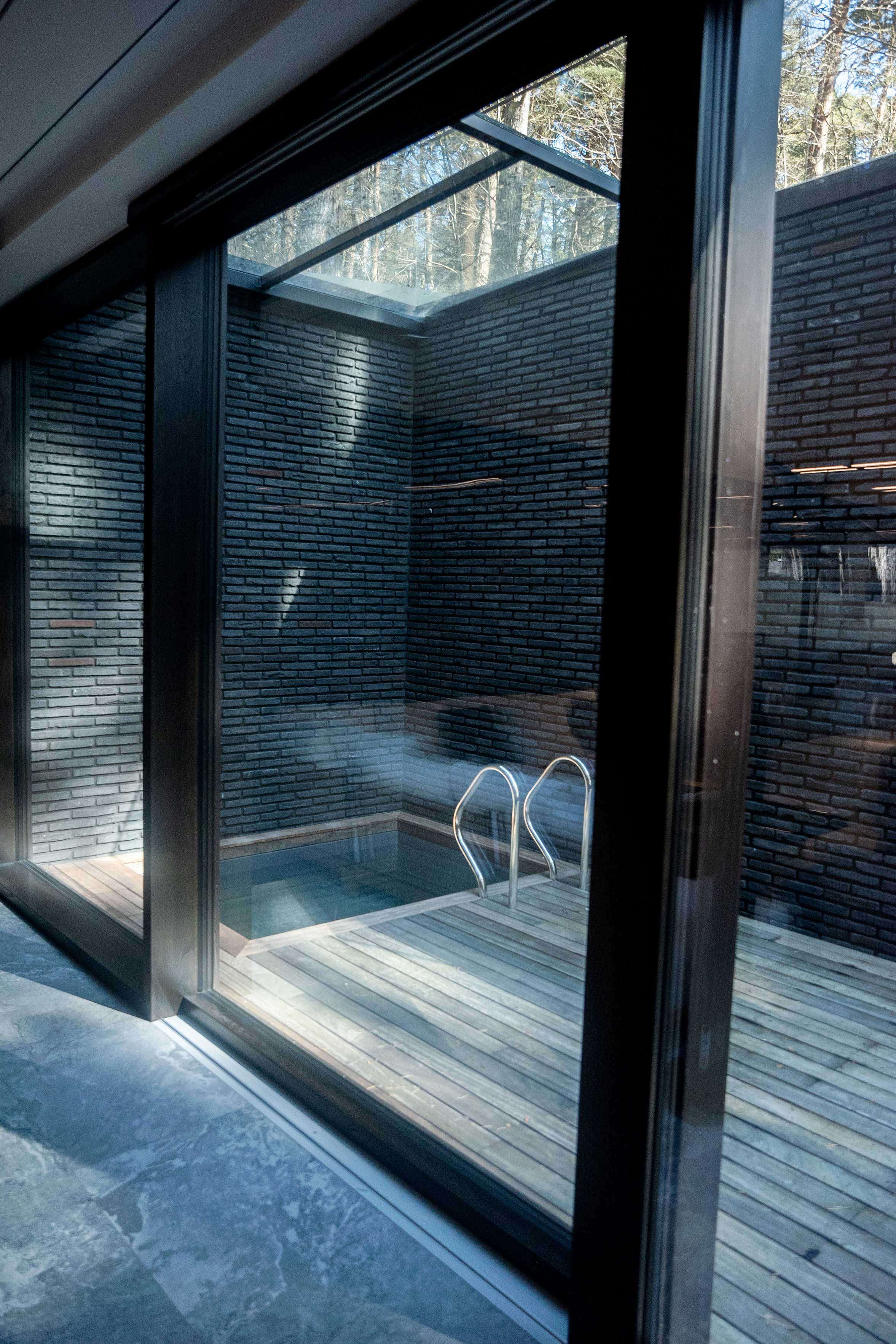 Progetto di sauna a infrarossi privata e piscina